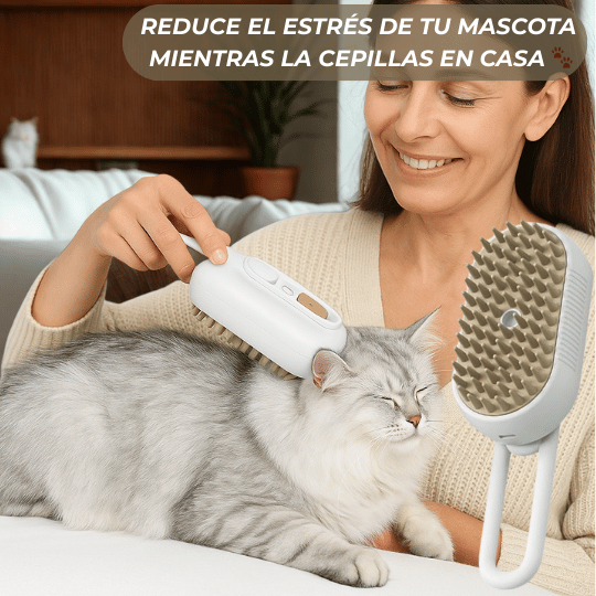 VapoVet™ – Cepillo Spa para Mascotas Premium