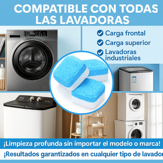 🧼 PACK 12 Pastillas para Lavar Lavadora + 12 GRATIS