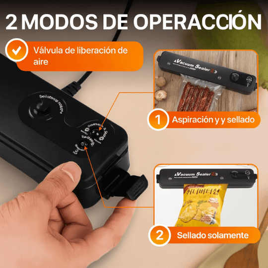 Máquina Selladora al Vacío + 10 bolsas de Regalo