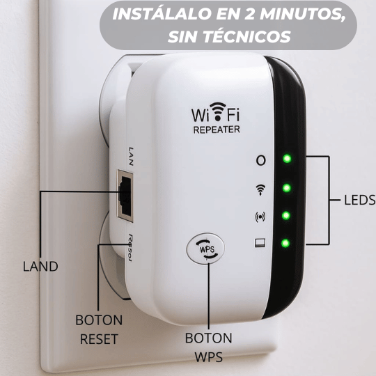 Amplificador de señal WiFi para cobertura total 🛜