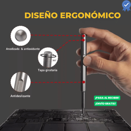 Kit destornilladores 24 en 1 para reparar lo que sea 🔧