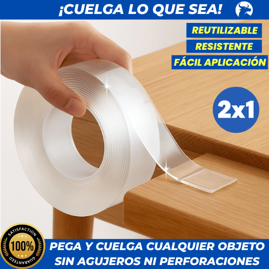 🛡️Cinta Ultra Fuerte 2x1 - pega todo sin taladro