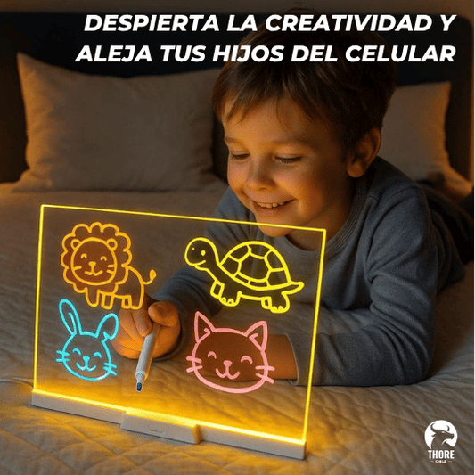 ✨ Pizarra LED Mágica para Dibujar (30x20 cm)
