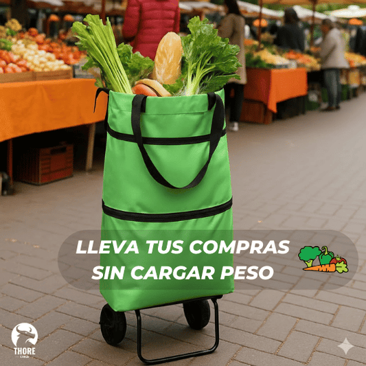 Carrito de Compras Plegable para Feria y Supermercado