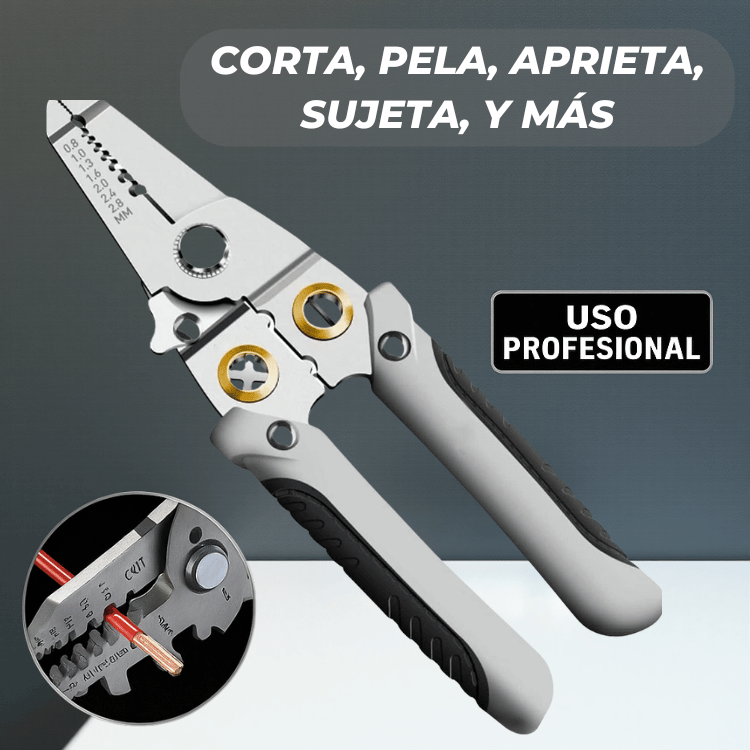 Alicate PelaCables 6 en 1 - Cortes perfectos al instante