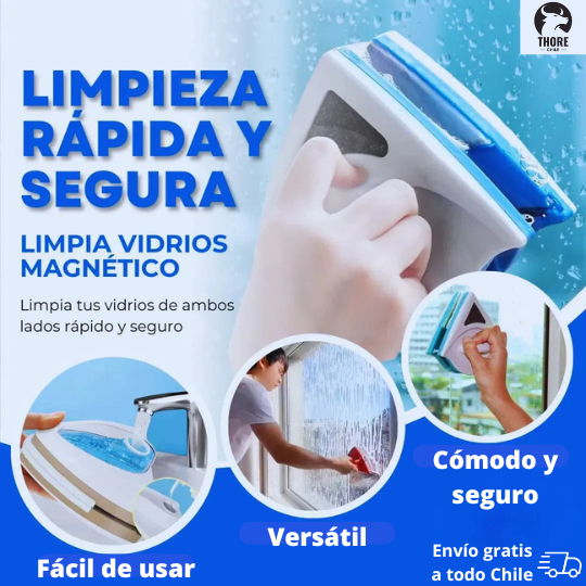 Limpiavidrios magnético para ventanas en altura