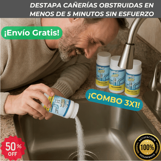 COMBO 3X1 - Destapador de Drenaje y Cañerías