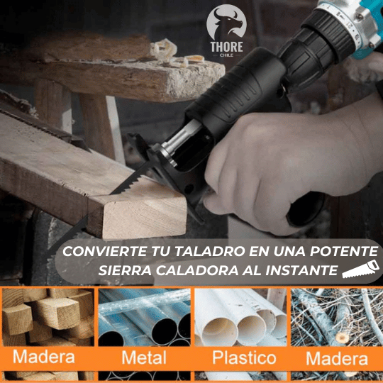 Convertidor de Taladro a Sierra Caladora Pro🔧🪚