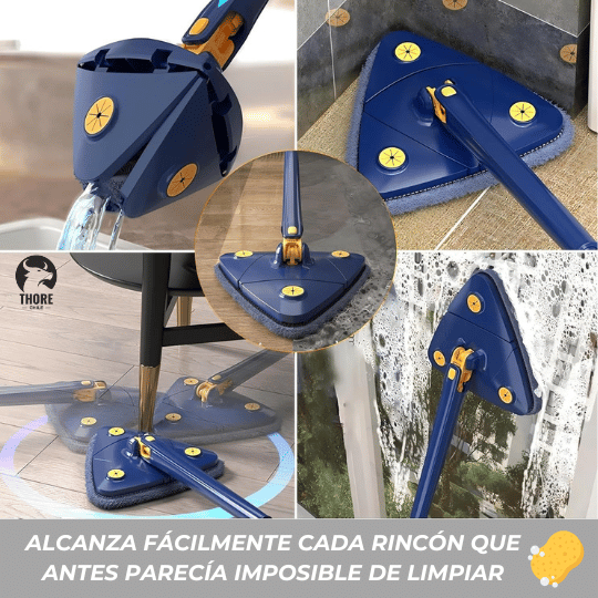 Mopa Triangular 360° para limpieza sin esfuerzo