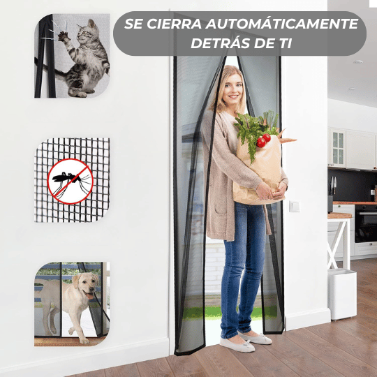 Pack 2x1 - Cortina de puerta mosquitera magnética