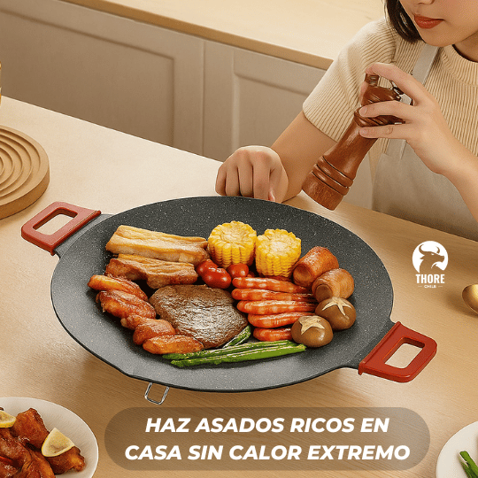 Plancha Antiadherente🇰🇷 - Asados sin Humo en casa