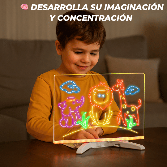 ✨ Pizarra LED Mágica para Dibujar (30x20 cm)
