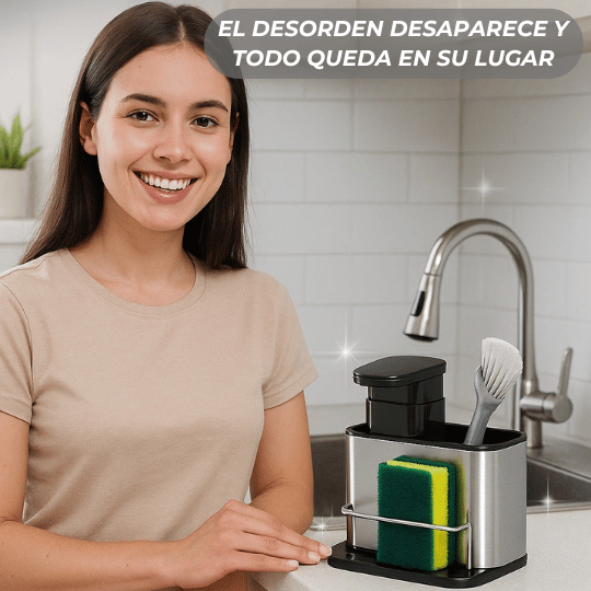 EleganceWash™ Pro – Dispensador 3 en 1 Inoxidable
