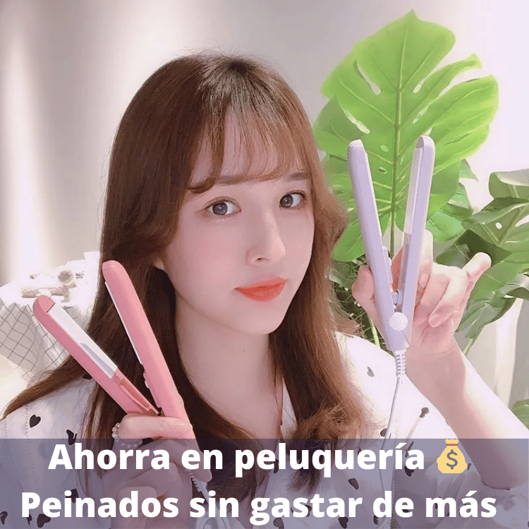 Mini Plancha y Rizador de pelo 2 en 1 - Peinado perfecto en Minutos