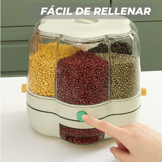 Dispensador Giratorio de Granos, Arroz y Cereal
