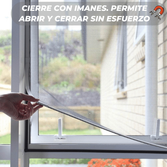Malla magnética para proteger ventanas