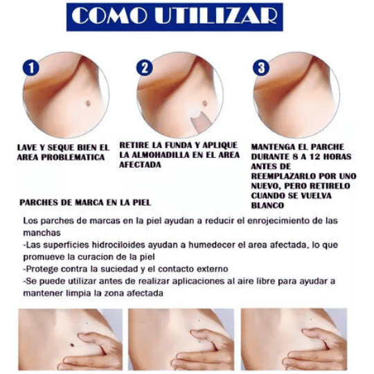 Instrucciones de uso parches verrugas