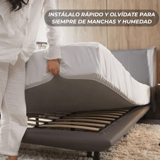 🛡️Protector de colchón Impermeable 2 Plazas Blanco