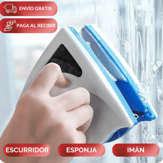 Limpiavidrios magnético para ventanas en altura