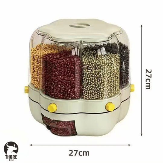 Dispensador Giratorio de Granos, Arroz y Cereal