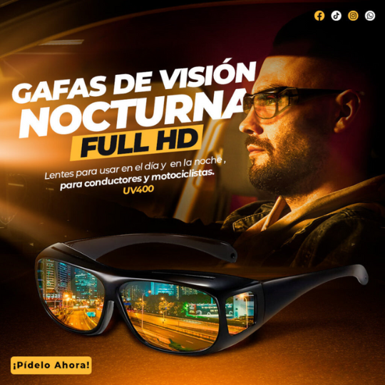 Pack Anteojos día y noche HD para conducir seguro