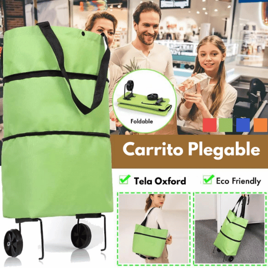 Carrito de Compras Plegable para Feria y Supermercado