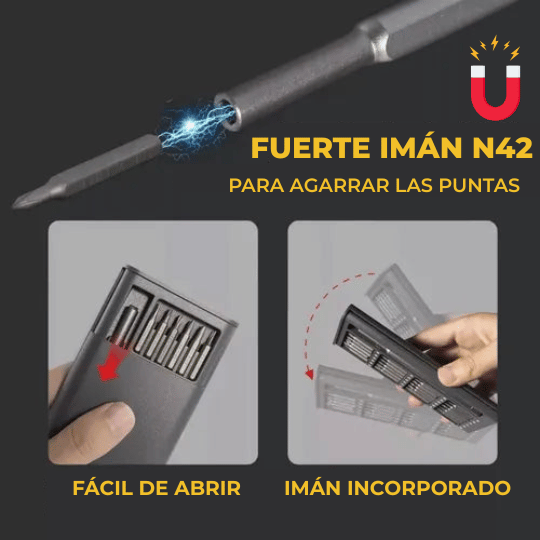 Kit destornilladores 24 en 1 para reparar lo que sea 🔧
