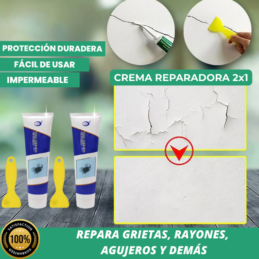 Crema reparadora de pared 2x1 + Espátulas GRATIS