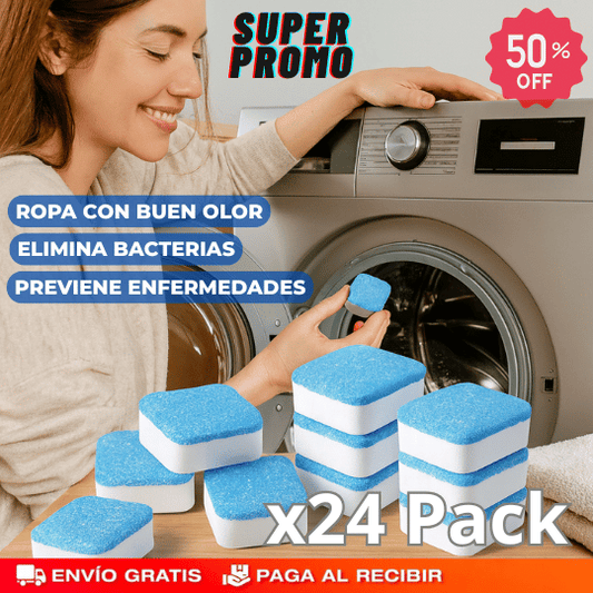🧼 PACK 12 Pastillas para Lavar Lavadora + 12 GRATIS